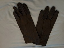 NEW Womens Genuine Sheepskin Leather UnLined Gloves Sz 7 L / Lg Brown 10"