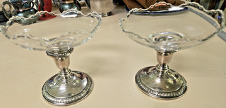 Candelabri e bobiches Pr vintage "Frank M. Whiting" in argento sterling pesato