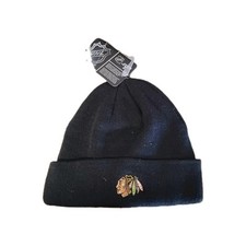 Chicago Blackhawks Cuffed Knit Beanie Hat Ski Winter Cap Toque NWT NHL Zephyr
