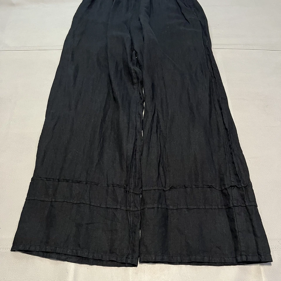 Bryn Walker Linen Pant Lagenlook Flowy Old Money Minimalist Quiet Luxury-L-4093 - Image 2 of 4