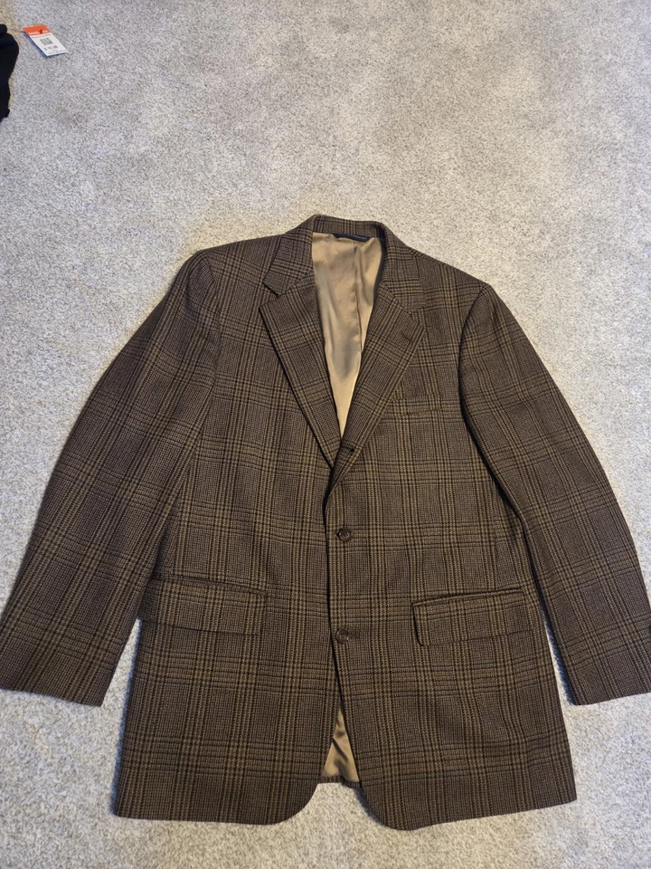 Blazer Brooks Brothers 40R tweed lana de cordero/cachemira para hombre Foto 3 de 4