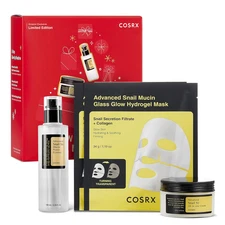COSRX Snail Mucin Limited Holiday Gift Set with Snail Mucin Repairing Serum, Moi