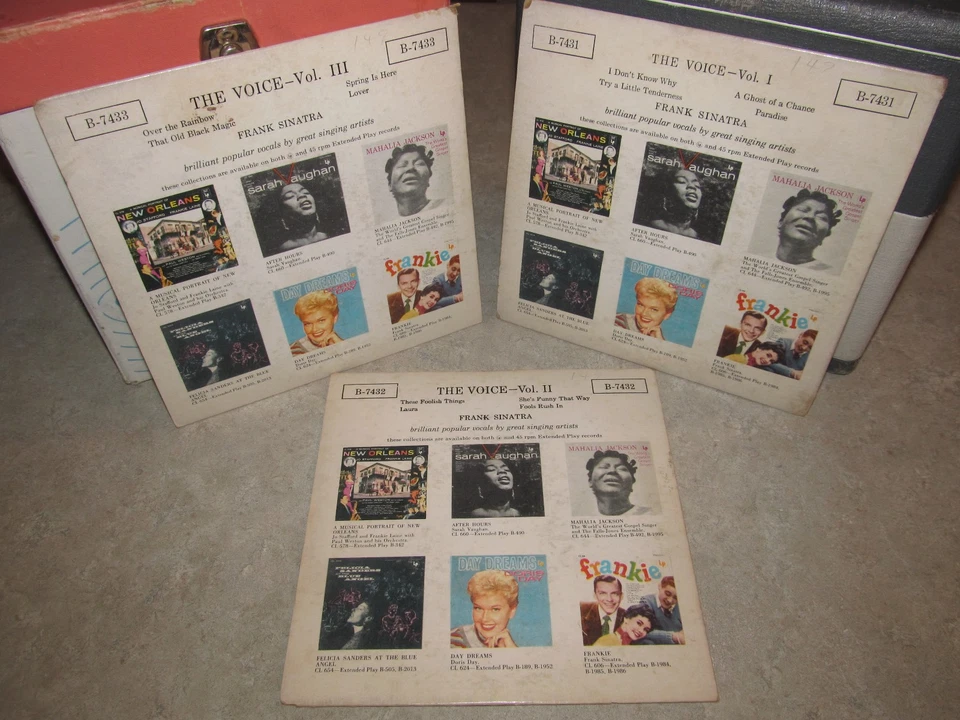 FRANK SINATRA- THE VOICE - 3 - 45RPM 7” EPs COLUMBIA B-7431-32-33 1955 Foto 2 de 4