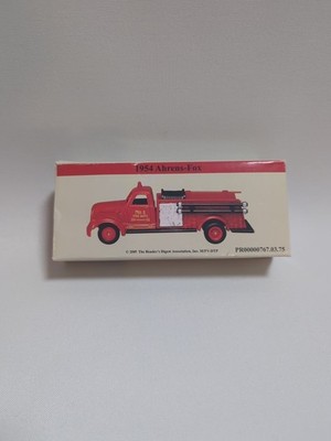 2001 Reader's Digest 1954 Ahrens Fox Diecast Metal Firetruck with Box