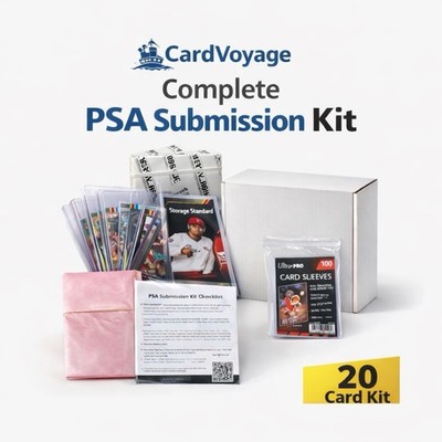 PSA Submission Kit 20 Card Savers Sleeves Bubble Mailer Cleaning Cloth |  eBay
