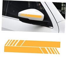 Car Rear View Mirror Stickers Decor Car Body Sticker Vinyl 4pcs  Yellow