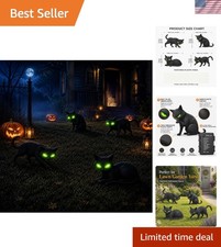 4Pcs Black Cat Halloween Decor Halloween Yard Signs with Stakes