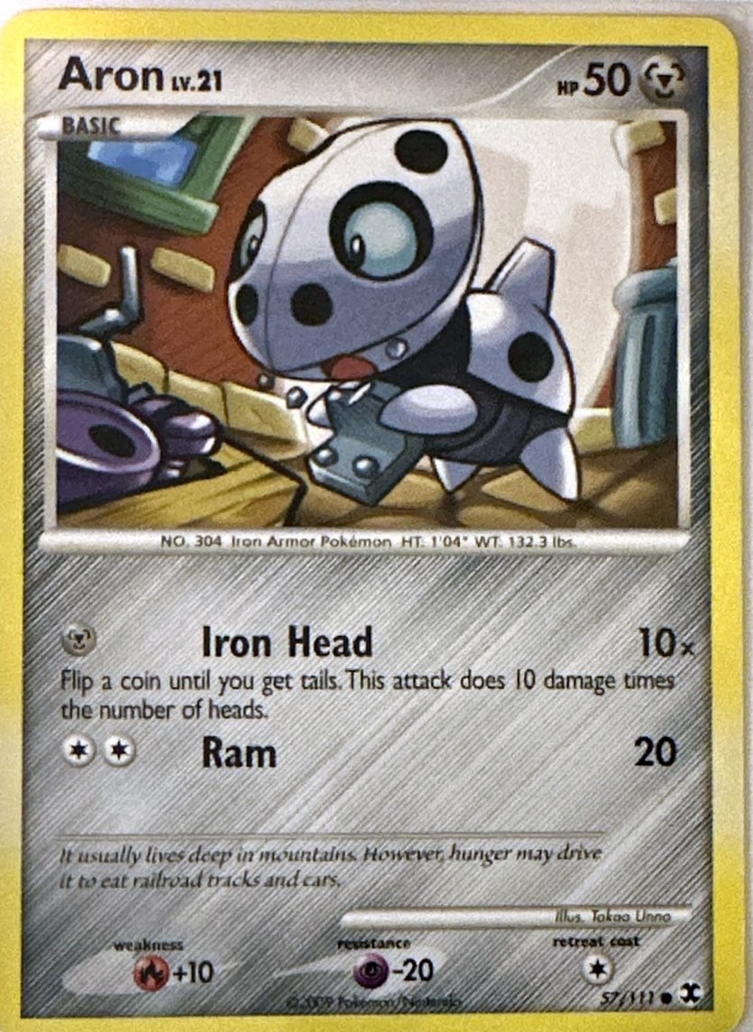Aron 57/111 Common Rising Rivals Pokemon Lightly Played