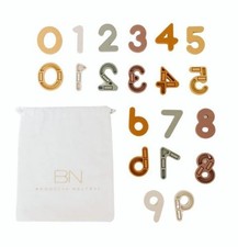 Brooklyn Neutral Boho Aesthetic Silicone Magnetic Numbers 20 Piece Play Set N...