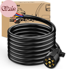 7Way 16FT 7 Way Trailer Extension Cord Heavy Duty Plug Inline Cord 16 FT for Tru