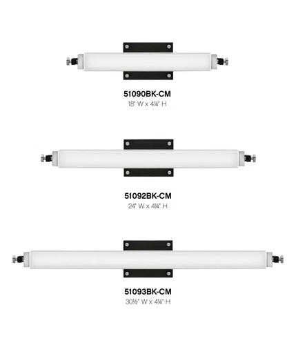 Hinkley Rollins 18" Wide Black and Chrome LED Bath Light - Picture 4 of 10