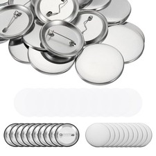 1.5 Inch 37mm Badge Making Supplies, 200 Pcs Round Blank Parts for Button Maker