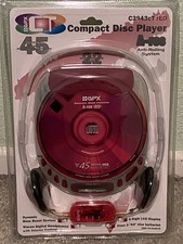 GPX Compact Disk CD Player New Sealed C3943 cT 45 SEC Anti-Roll NEW SEALED RED