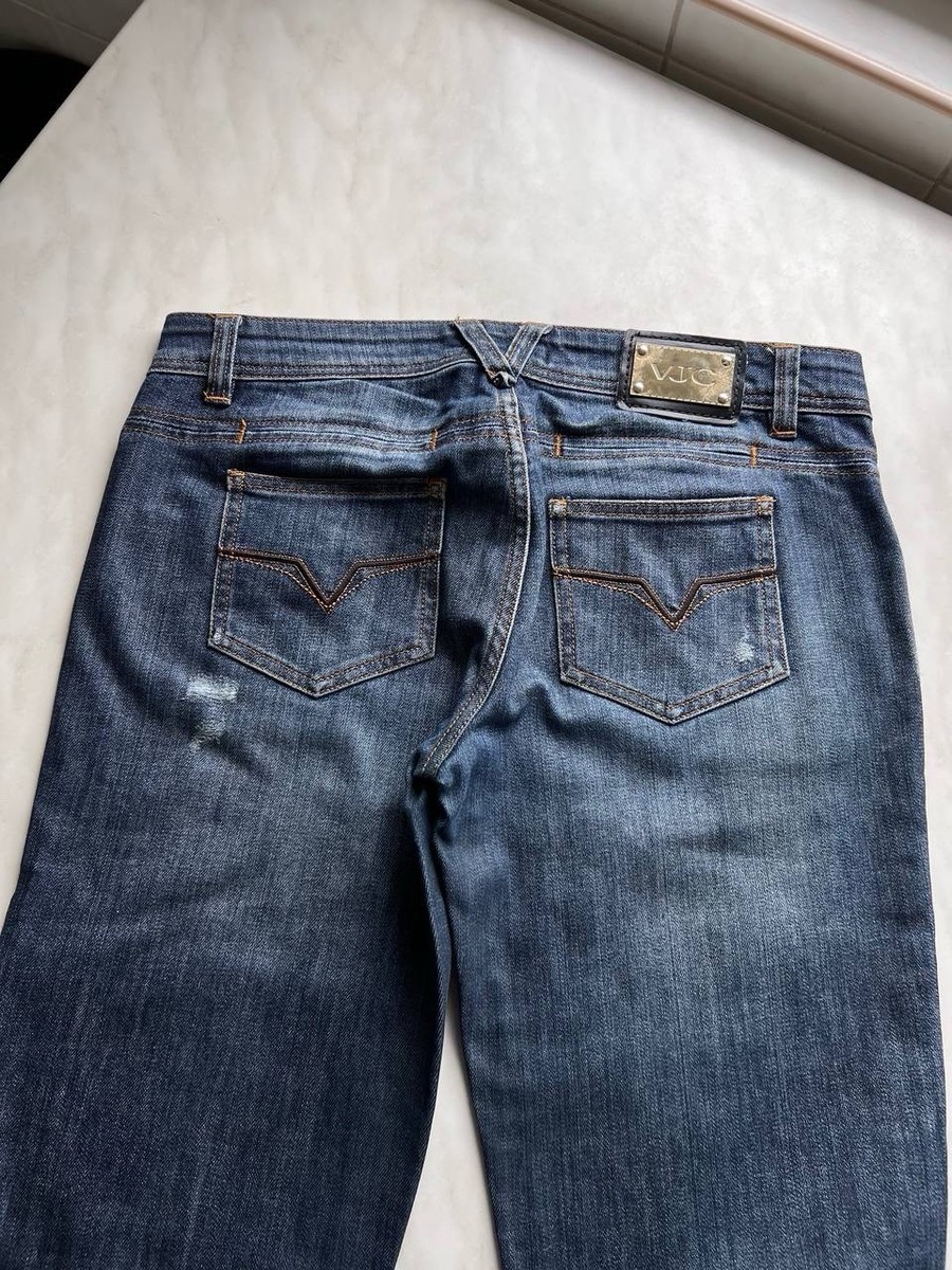 Rare Versace Jeans Couture Womans Japanese Style Jeans Y2K Glamour