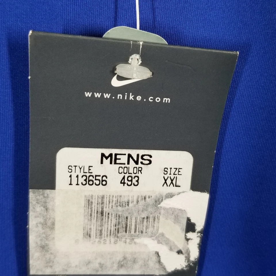 Nike Dri-Fit Shirt Mens 2XL Blue Black Athletic Compression Vintage NWT 113656 - Image 4 of 4