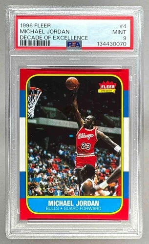 1996 Fleer Decade of Excellence 4 Michael Jordan PSA 9 - 134430070