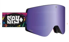 NEW Spy Marauder Snow Goggles-Trippy Threads-Happy Bronze Purple Mirror+Bonus