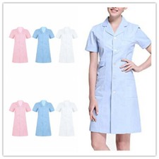 Womens Adult Nurse Medical Scrubs Uniform Dress Lab Coat Cosplay Party Costumes
