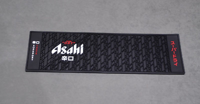 Asahi Bar Runner Bier Tropf Gummimatte Wetstop Brandneu 55 x 16,5 x 0,8 cm