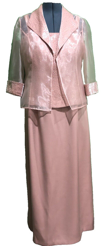 Mother Of The Bride/Groom Dress Wedding Guest Alex Evenings Removable Jacket