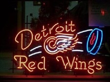 Detroit Sport Red Wings Hockey Beer Neon Sign Light Lamp 32