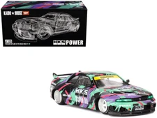 MINI GT KAIDO HOUSE NISSAN GT-R R33 HKS V1 1/64 DIECAST BLACK GREEN KHMG129