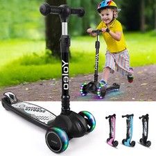 Dreiradscooter mit LED Leuchtenden Räder Kinderroller Kinder Scooter Cityroller