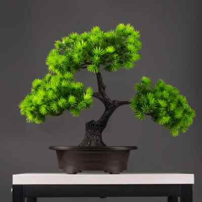 27cm Künstlicher Kiefernbonsai Kunststoffpflanze für Zimmer und Desktop-Deko