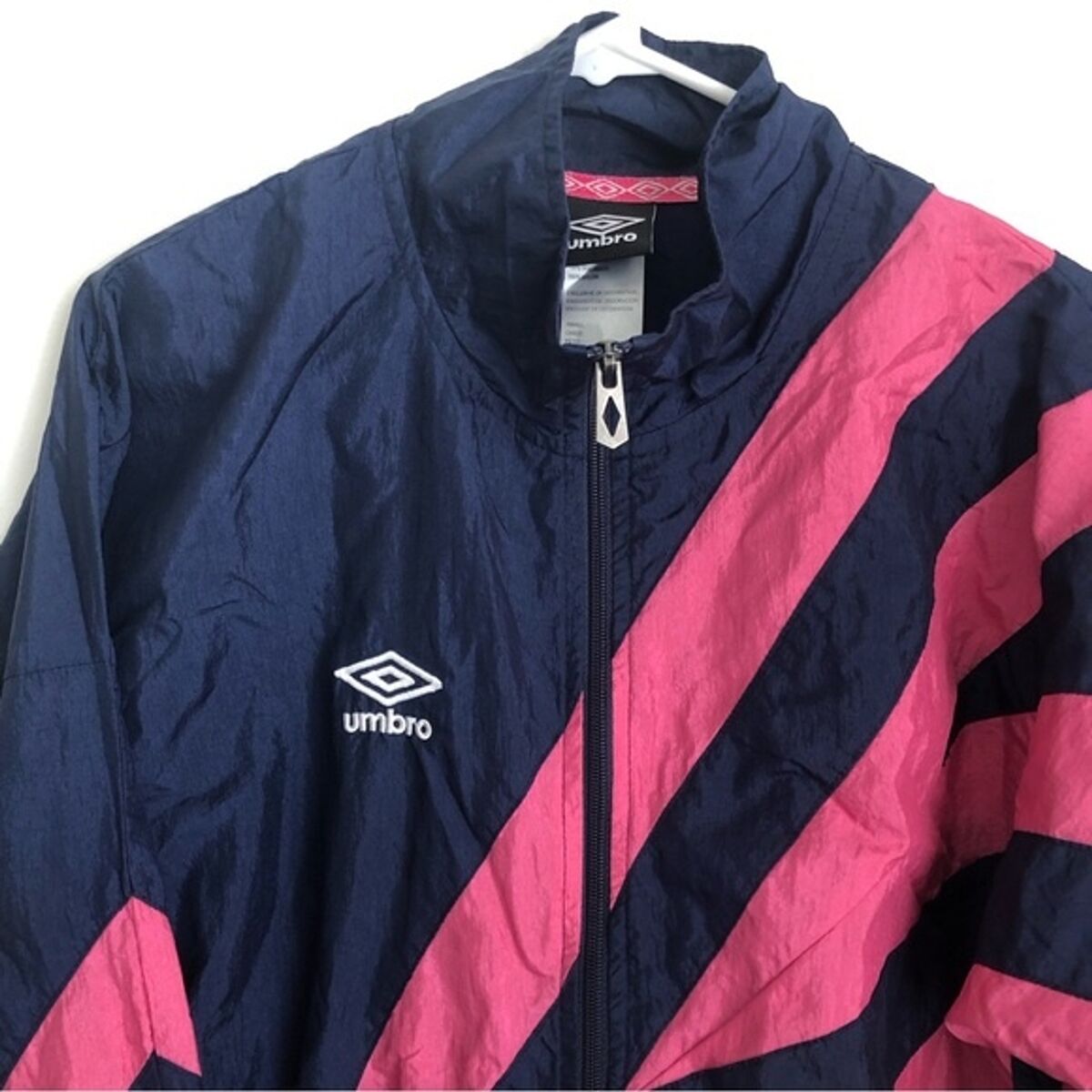 Umbro Blue and Pink Retro Style Windbreaker Track Zip Up Jacket Women's Small | eBay Umbro Blue and Pink Retro Style Windbreaker Track Zip Up Jacket Women's Small | eBay