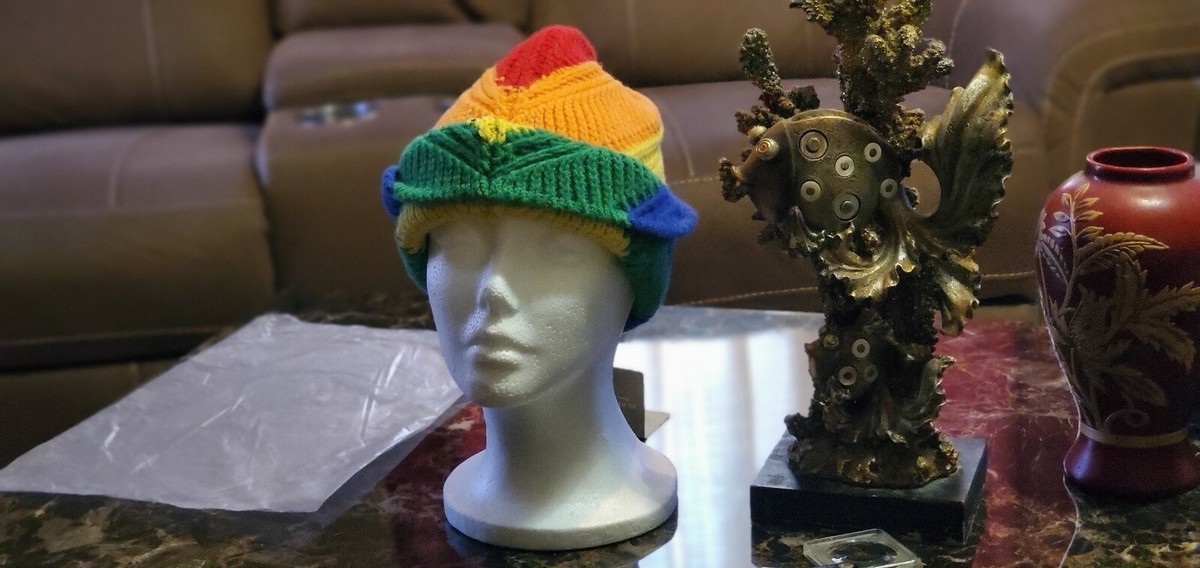 Rainbow Burberry beanie Burberry Burberry Rainbow Chevron Knit Beanie – Multicolor  main image 4