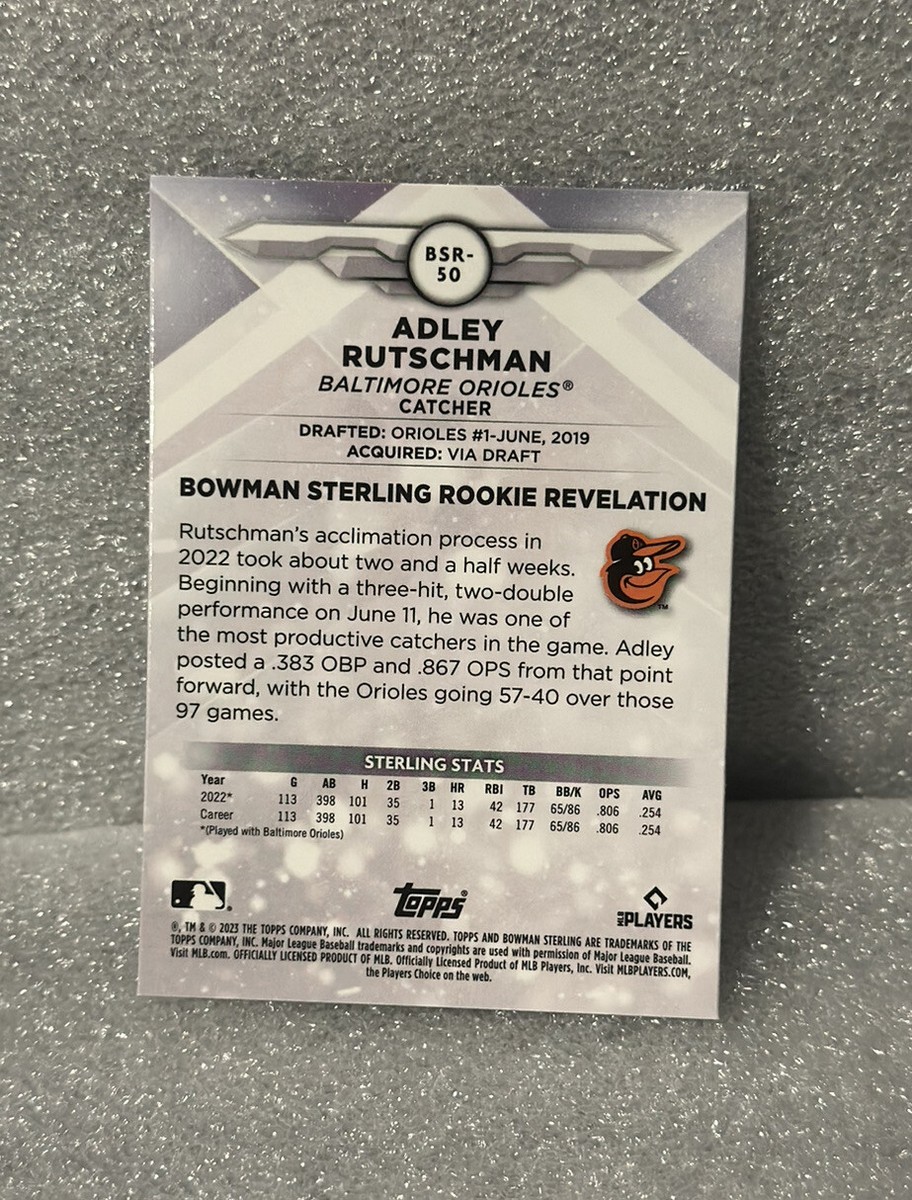 2023 Bowman Sterling Adley Rutschman BSR-50 Base Rookie RC
