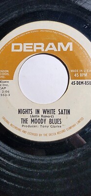 The Moody Blues ''Nights in White Satin'', Deram, 1968 VG F338