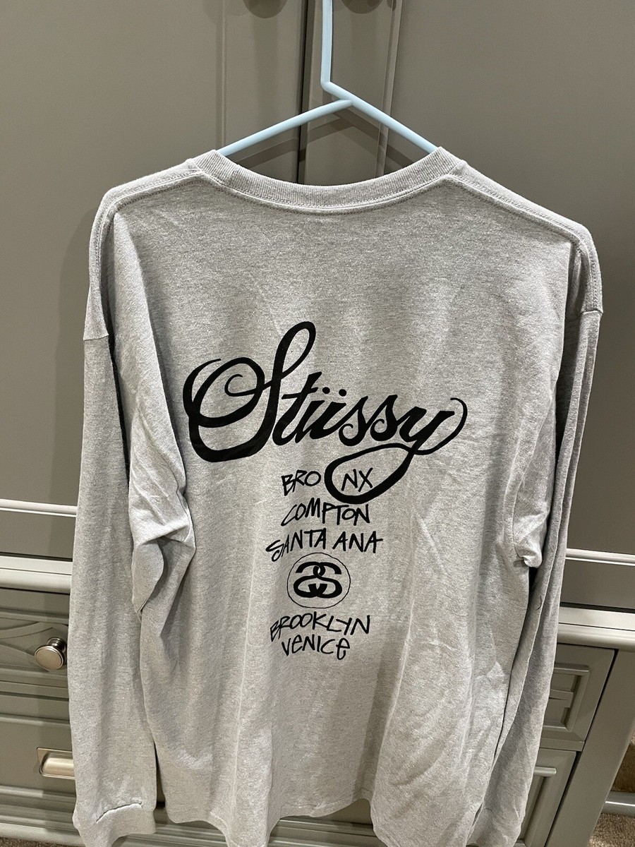 Stussy World Tour Long Sleeve Gray Shirt | eBay Stussy World Tour Long Sleeve Gray Shirt | eBay