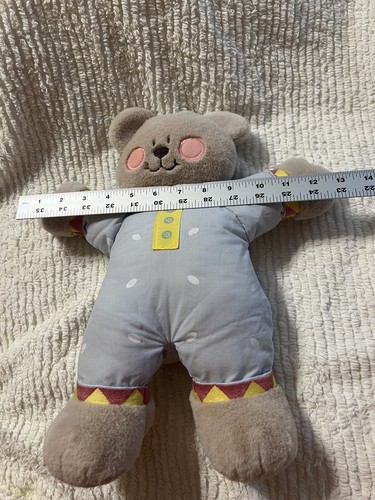 Vintage Golden Bear Co Ltd Taupe Bear Polyester Body Plush Stuffed Animal Korea - Picture 21 of 21