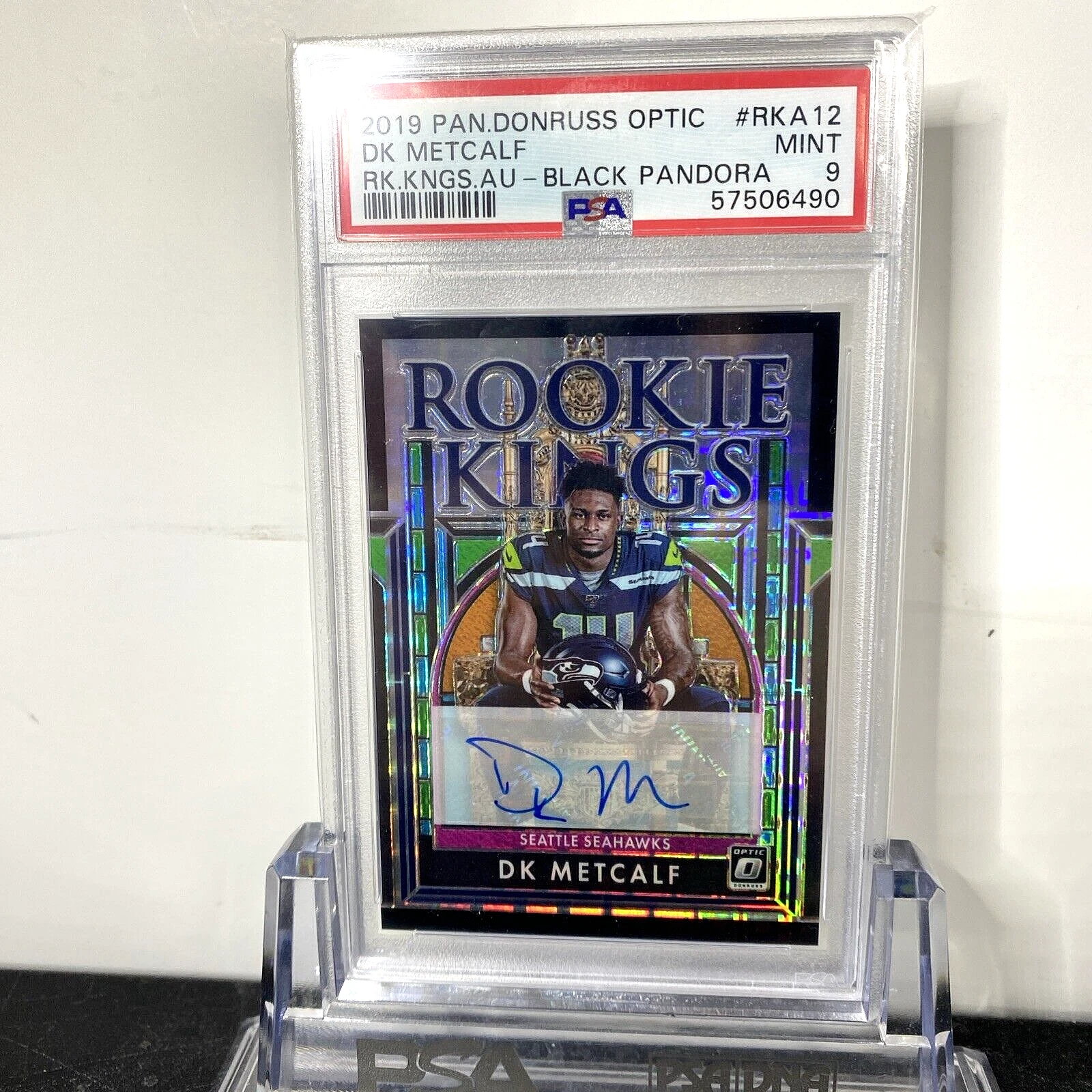 DK Metcalf Panini Donruss Optic Rookie Kings Autographs #RKA12 Black Pandora