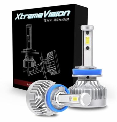 xtreme Vision T1 52w 9600lm H11 LED Headlight Conversion Kit 6500k IP67  
