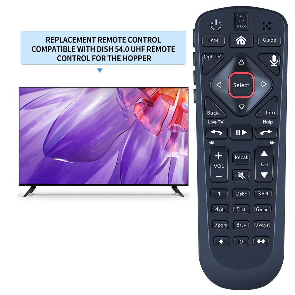 For Dish 54.0 Remote Control for The Hopper With Voice/Backlight - Image 2 of 4