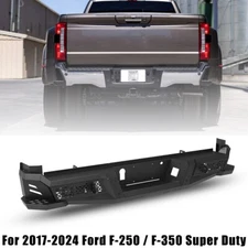 Rear Bumper For 2017-2025 F-250 F-350 Super Duty Powder-Coated Back Bumper