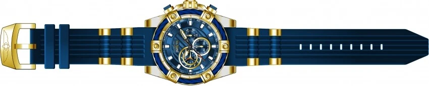 Мужские кварцевые часы Invicta Bolt 52 мм синий силикон и нержавеющая сталь 25527 - Изображение 4 из 4