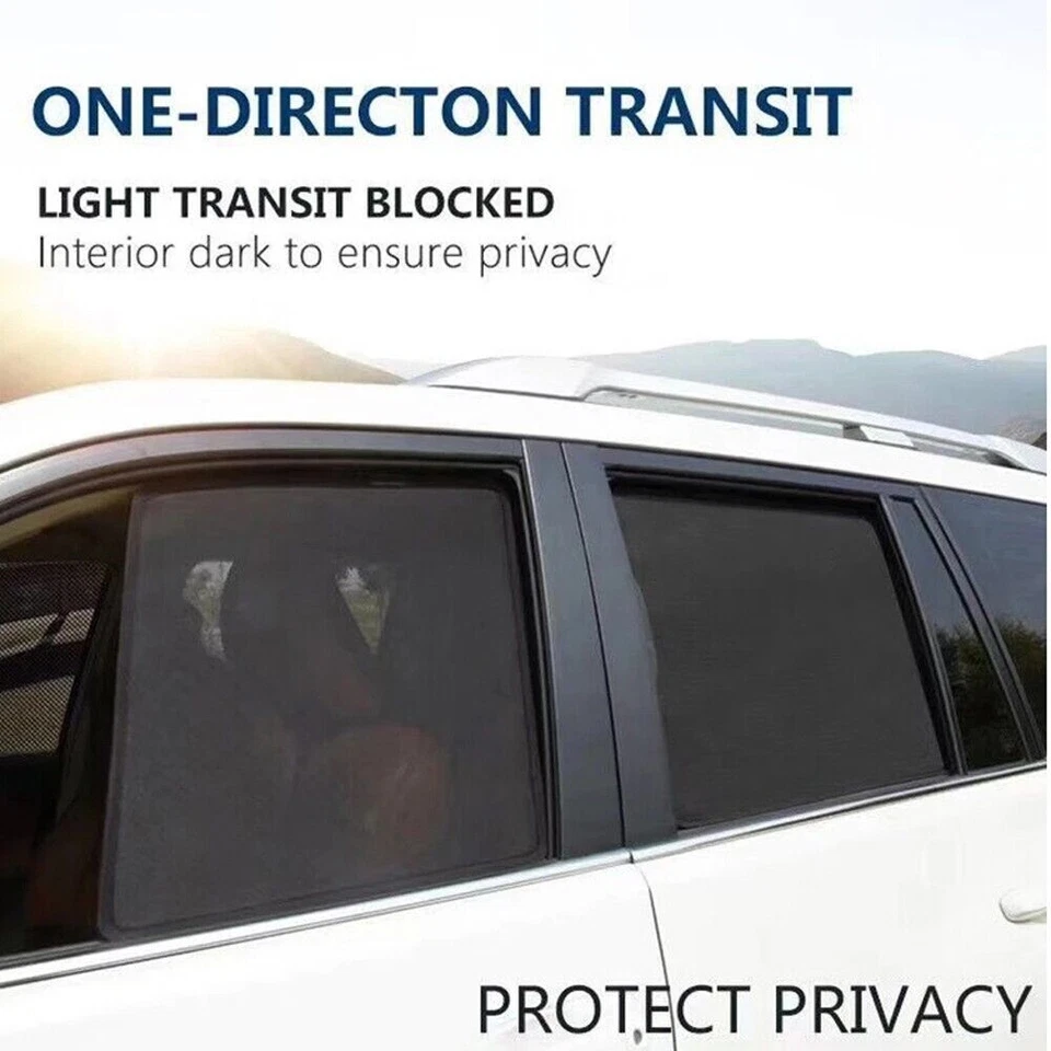 7Pcs Side Window Sun Shade Visor Reversible Shield Curtain For Audi Q7 2006-15 - Image 4 of 4