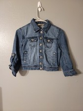 Highway Jeans Blue Denim Jean Jacket Girls Size S Button Up