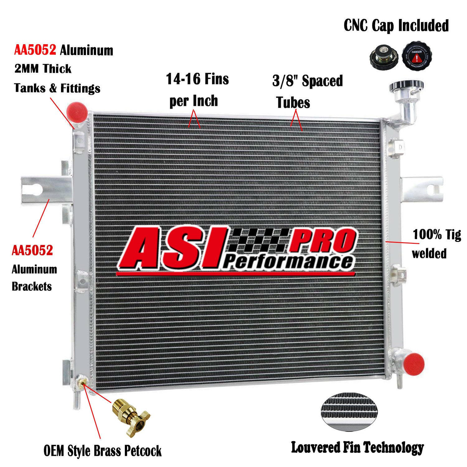 3 Row Aluminum Radiator fit 1999-2005 2001 2003 Jeep Grand Cherokee 4.7L V8 MT