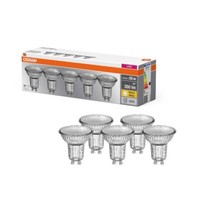 5Er-Pack Osram Led Base PAR16 Glas GU10 Strahler 4.3W=50W 36° 2700K