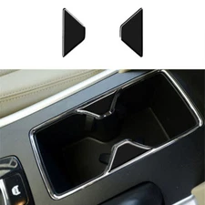 2pcs Center Cup Holder Side Piano Black Trim Cover  For Honda Accord 2013-17