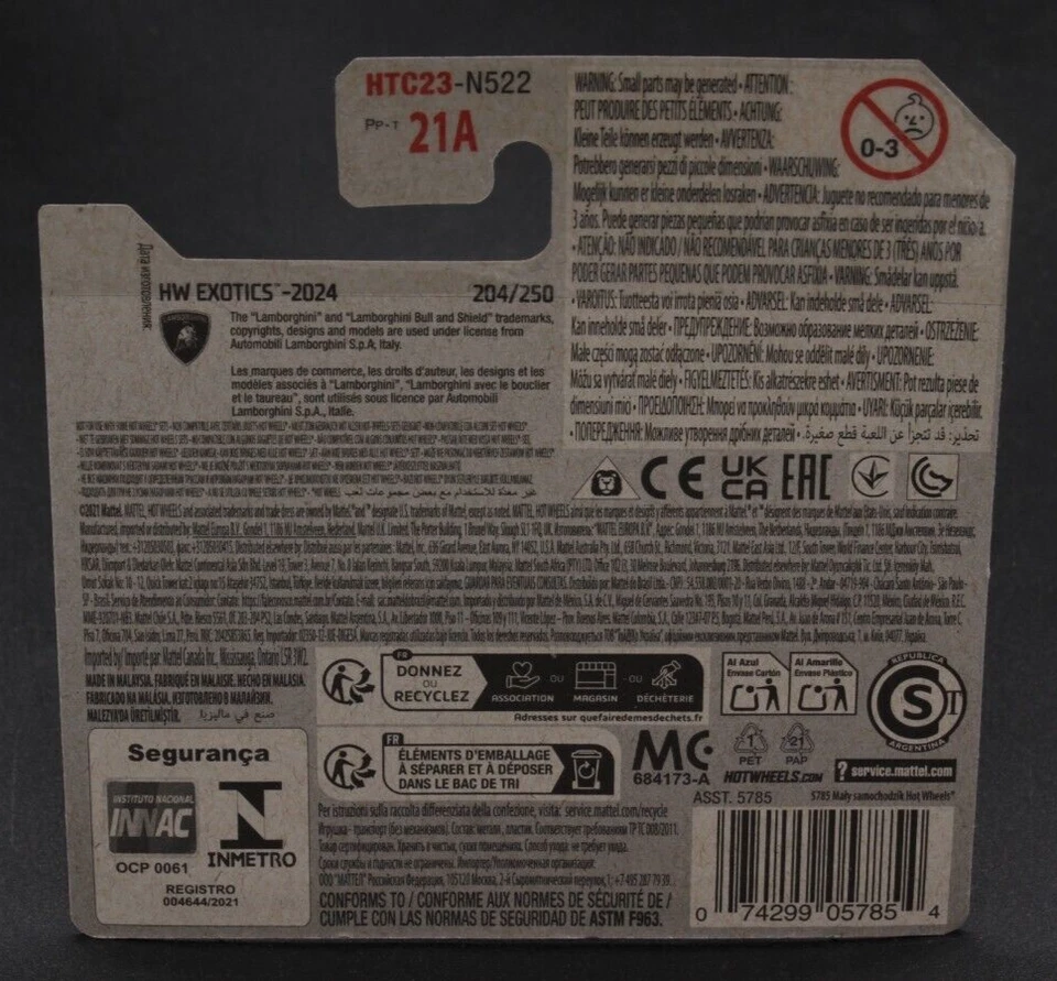Hot Wheels Lamborghini Sesto Elemento 204/250 HW Exotics 4/10 Auto 1:64 2024 - Immagine 2 di 2