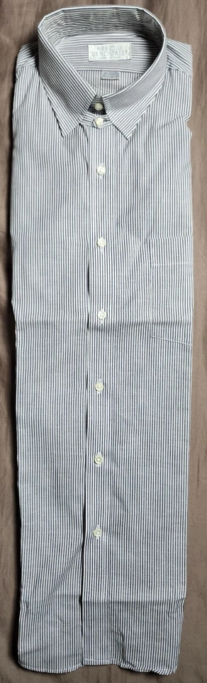Camisa de vestir para hombre Arrow Bradstreet azul a rayas talla 15,5 32-33 hecha en EE. UU. Foto 3 de 4