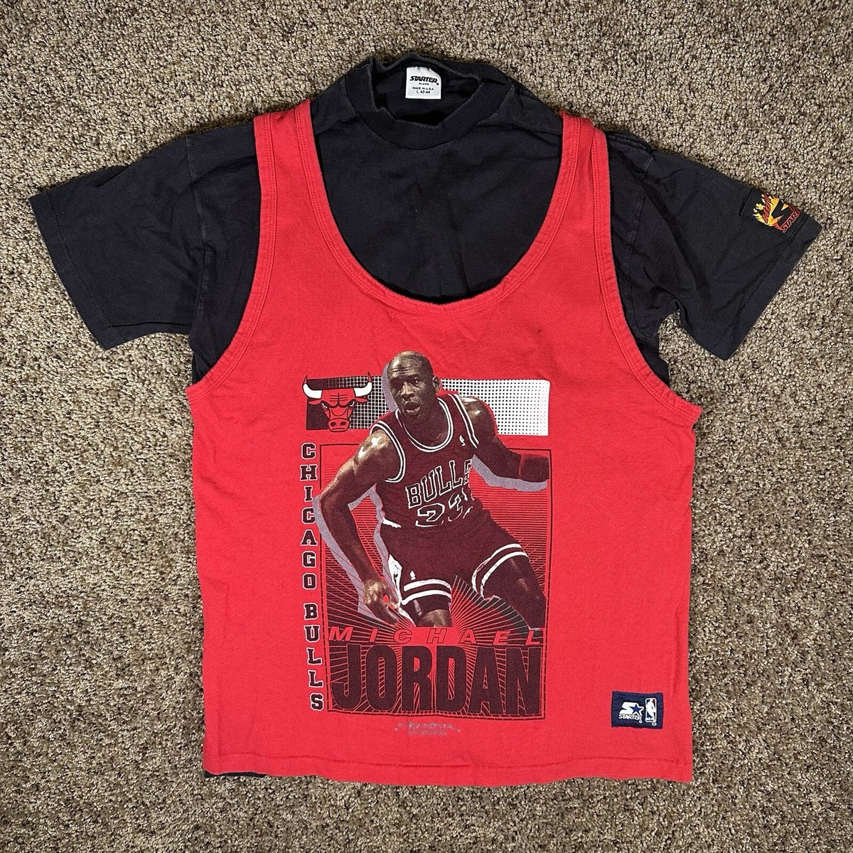 トップス 90s MICHAEL JORDAN NBA ALLSTAR GAME TEE Vintage 90s Michael Jordan NBA T-shirt - TokoPyramid