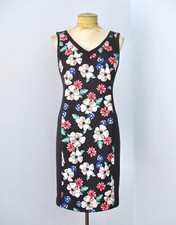 EX COND White House Black Market Floral Colorblock Stretchy Bodycon Tank Dress 2