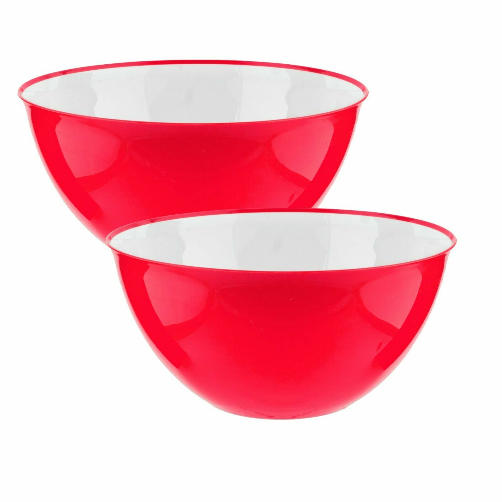 Large Plastic Salad Bowl 25cm Round Mixing Serving Baking Bowl Hard