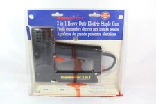 Heavy Duty Electric 3 in 1 Hand Staple Gun #4 Staple, #8 Brad, #9 Pin Nail NEW